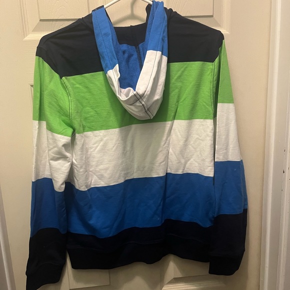 Chaps youth large 14-16 striped hooded long sleeve shirt new - Picture 4 of 4